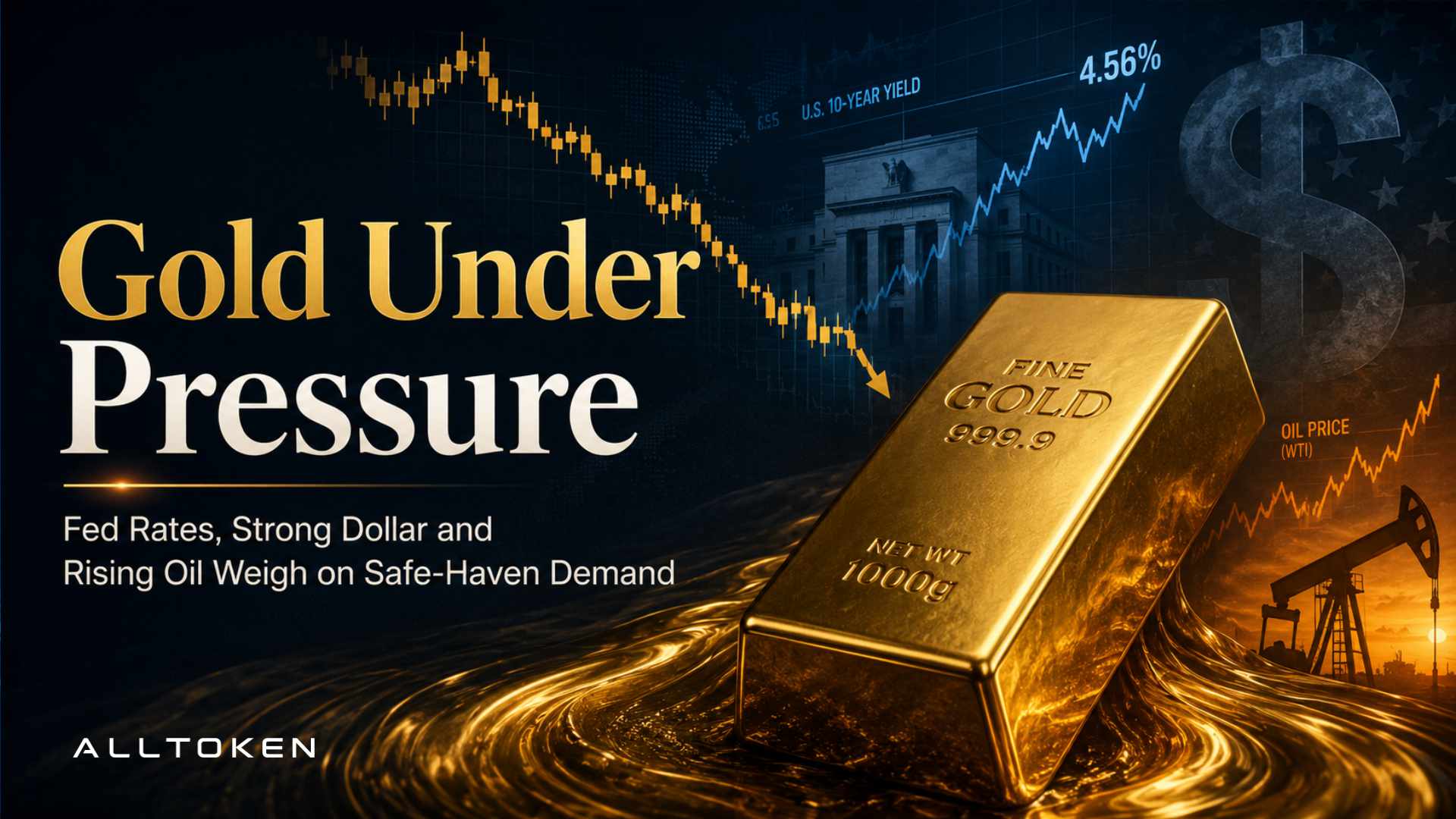 L’oro arretra mentre tassi Fed dollaro e petrolio ridisegnano gli equilibri dei mercati